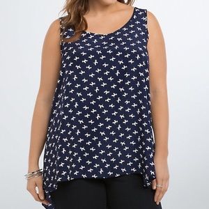 sale Hi-lo cut georgette tank top